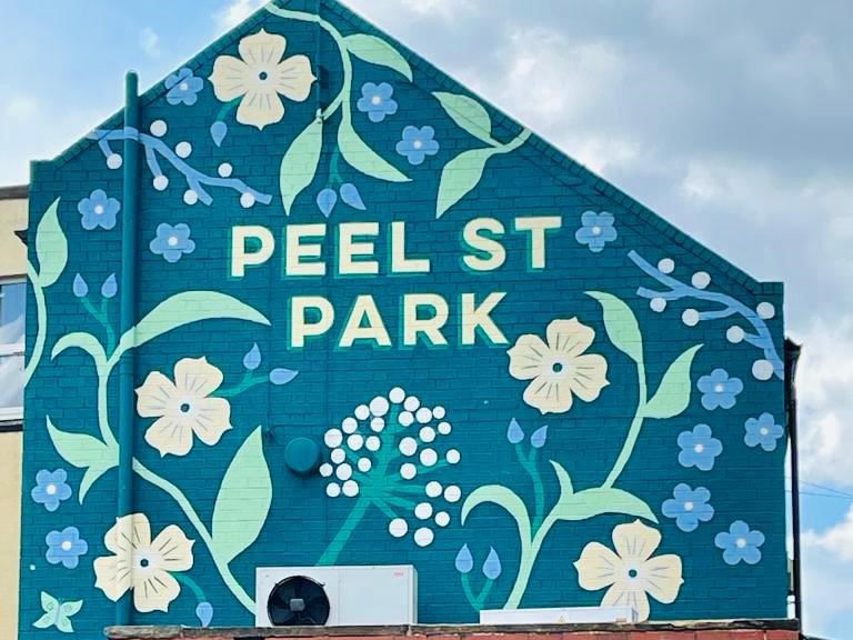 Play equipment and mural