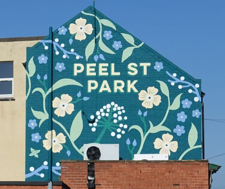Play equipment and mural