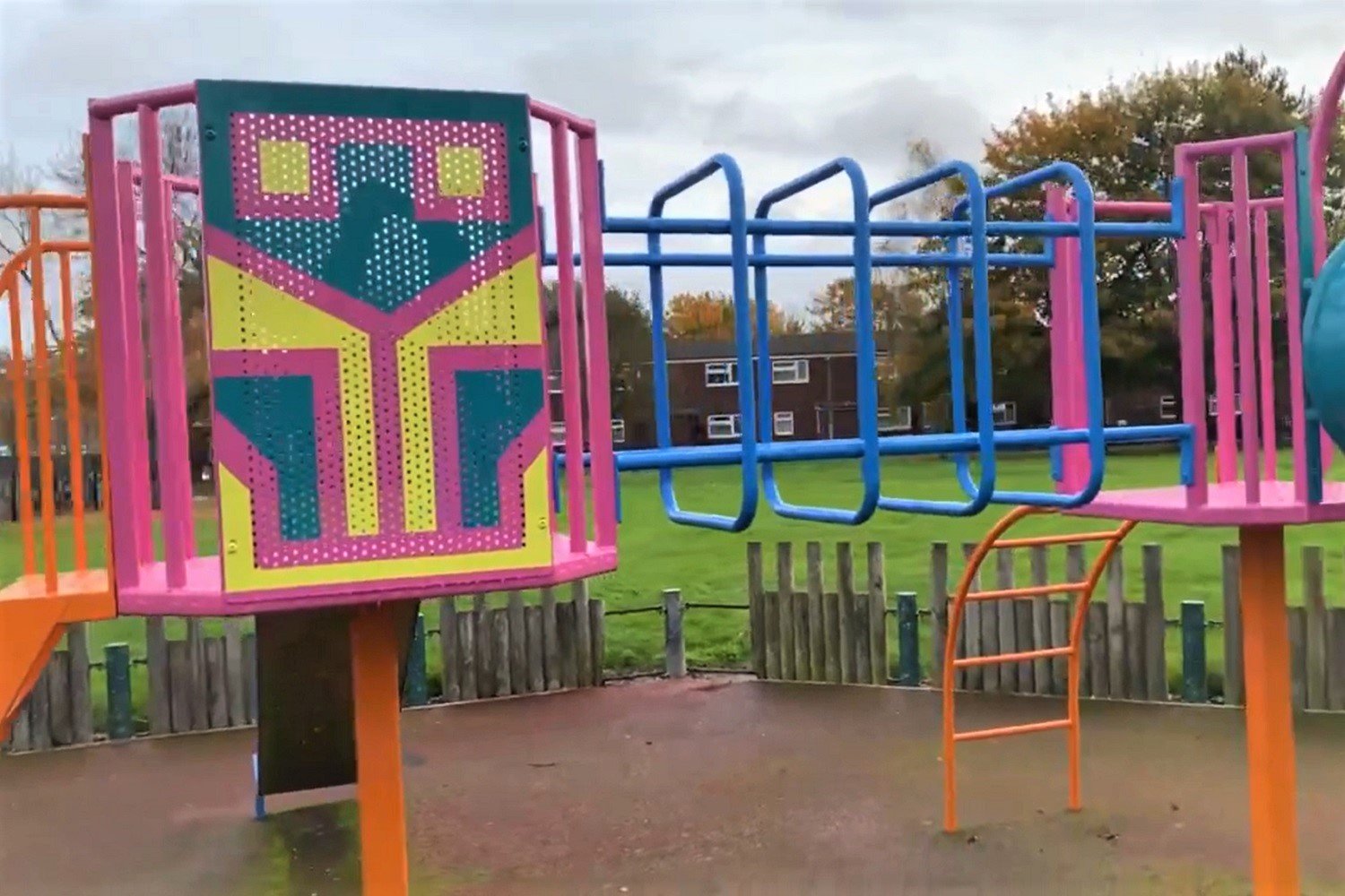 Play equipment and mural